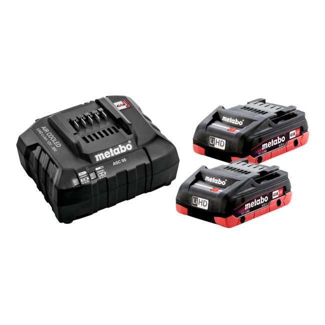 Metabo Basic set 2x baterija LiHD 4.0Ah SE + 1x punjač ASC 55 685191000 Metabo Basic set 2x baterija LiHD 4.0Ah SE + 1x punjač ASC 55 685191000